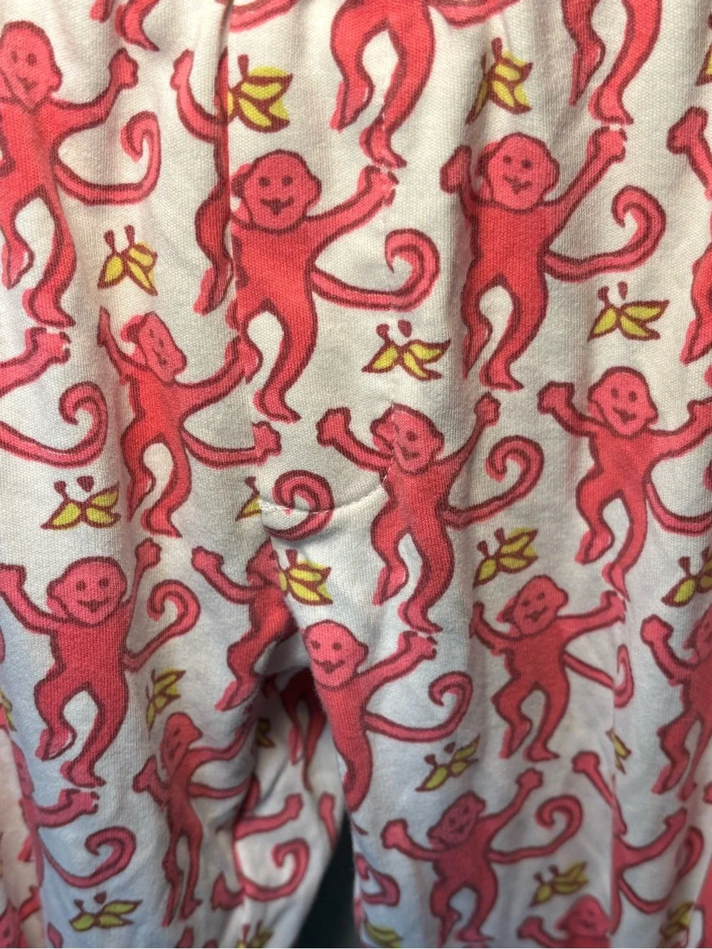 Roller Rabbit Kid’s Pajama Set PINK  Monkey Size 6 Pima Cotton Made In PERU